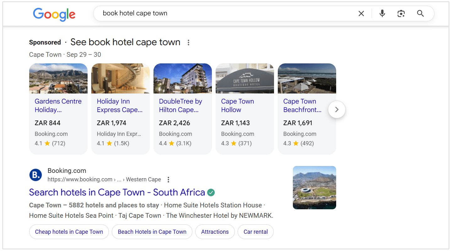 Reservar hotel na Cidade do Cabo